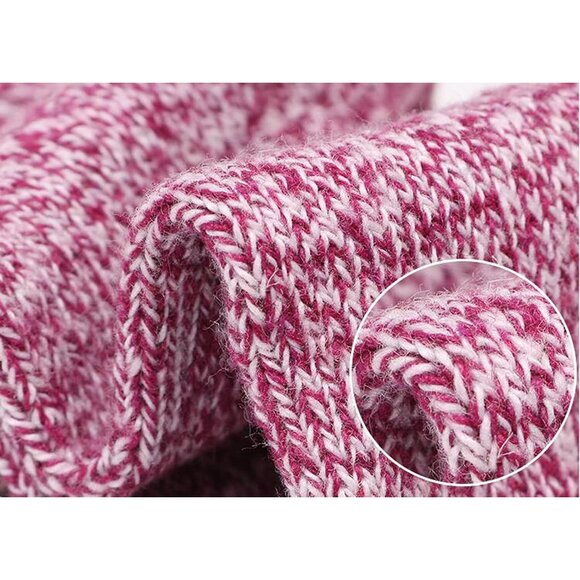 YZKKE 5Pack Womens Q-14 Vintage Winter Soft Warm Thick Cold Knit Wool Crew Sock - Picture 3 of 7